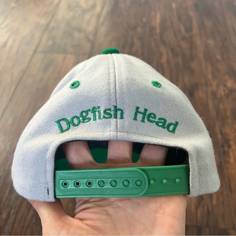 Dogfish head green and grey adjustable snap back brewery hat_5